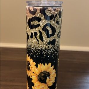 Sunflower Leopard Print Tumbler